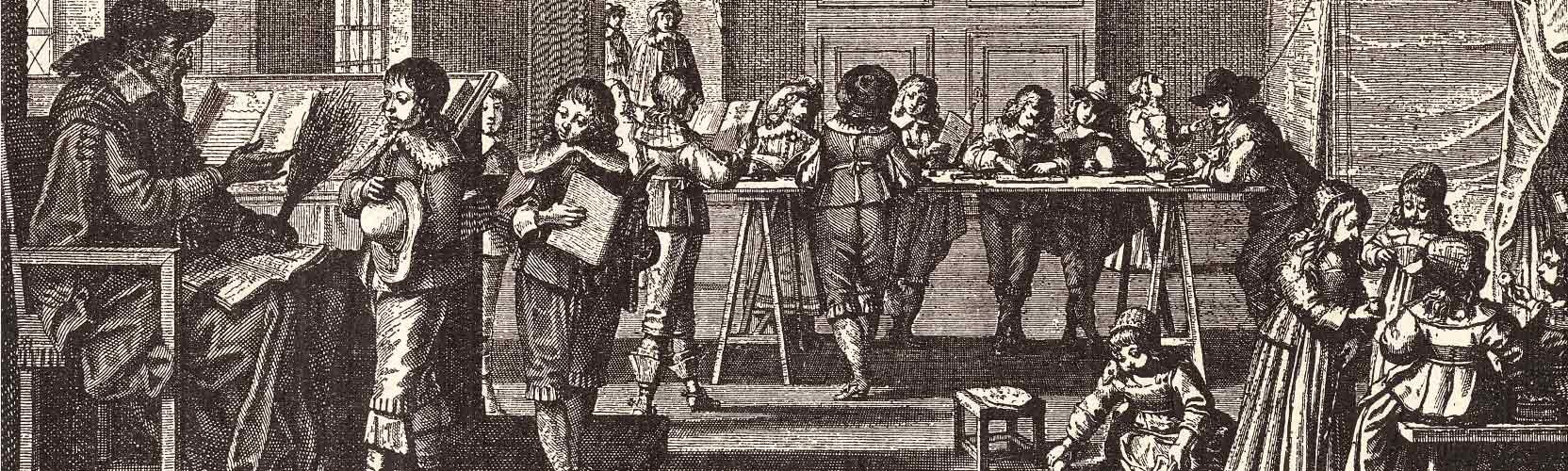 Schmuckild: Schulszene mit Lehrer und Schülerin