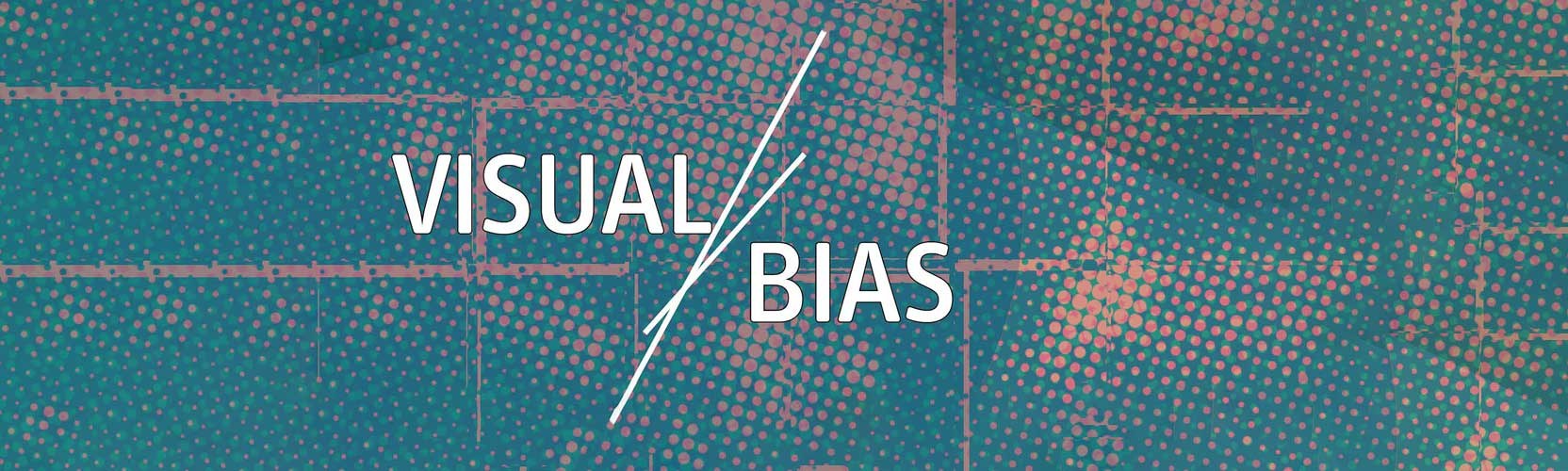 Schmuckbild: Buntes gerastertes Bild, Gegenstand nicht erkennbar mit dem Text "Visual Bias"