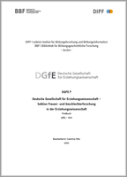 Vortrag „Archivierung der Sektionsgeschichte der Frauen- und Geschlechterforschung (DGfE) in der BBF"