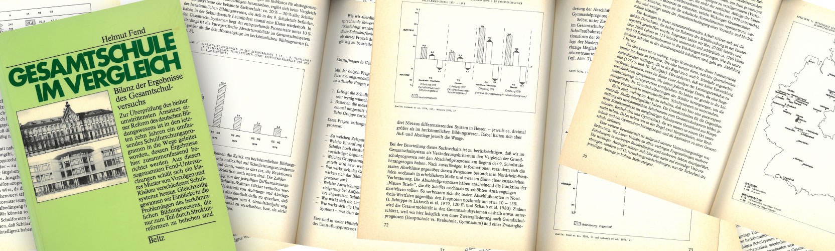 Collage of pages of Fend's the study