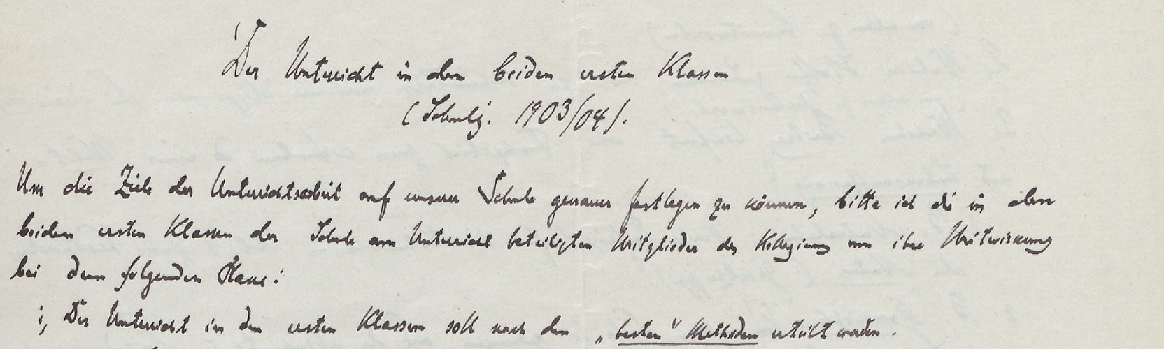 Handschrift Hugo Gaudigs